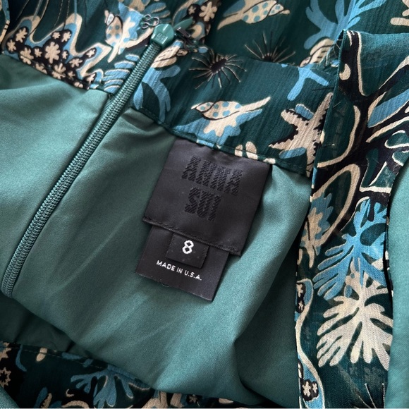 Anna Sui x Free People Coral Star 100% Silk Halter Maxi Dress - Picture 2 of 6